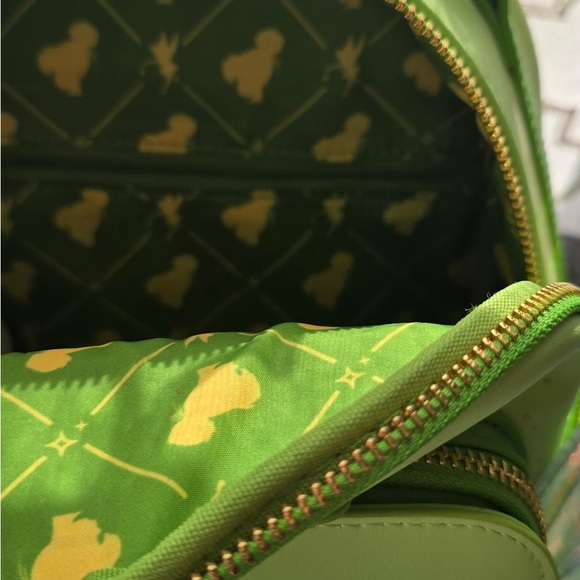 Loungefly Green Backpack with Blue Fairy Wings - Picture 7 of 7